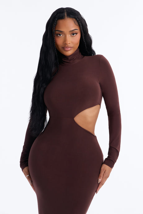 Maddy Long Sleeve Cut Out Maxi Dress