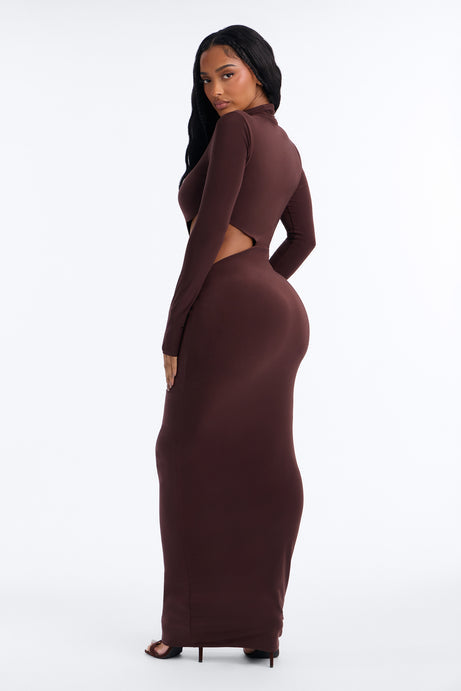 Maddy Long Sleeve Cut Out Maxi Dress