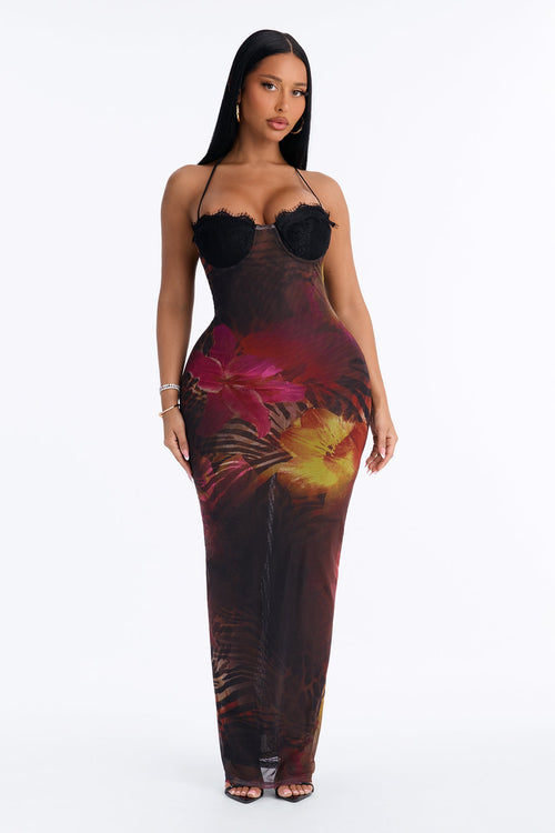 Bold Energy Mesh Maxi Dress